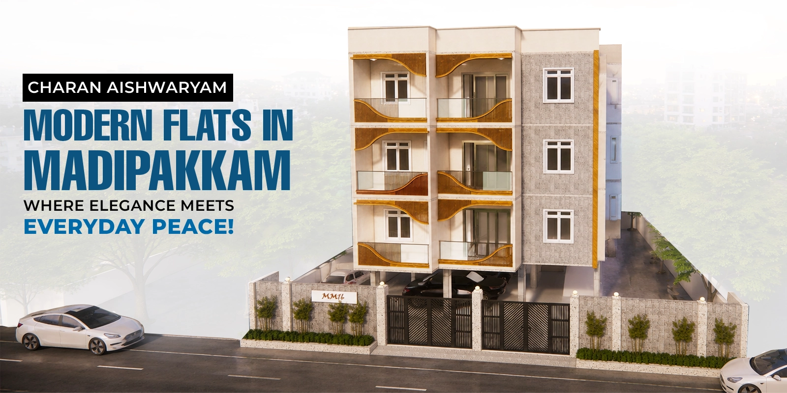 Charan's Aishwaryam 2 and 3 BHK flats for sale in Madipakkam