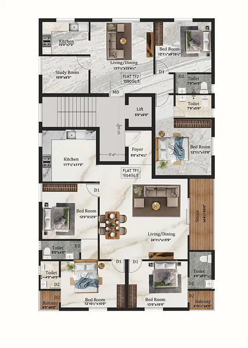 Typical Floor Plan Type A